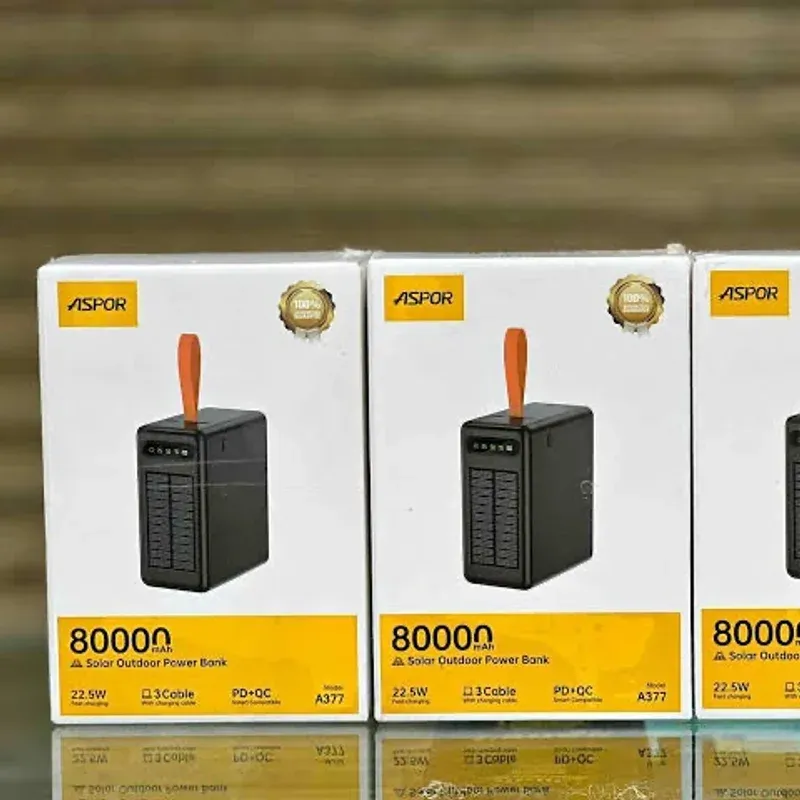 Power Bank Solaire 80 000 mAh - ASPOR A377  - photo 1